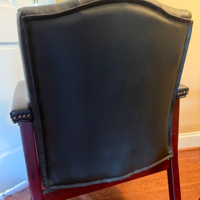 Pair of BOSS Traditional Black Tufted Guest Chairs