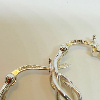 Sterling Silver Jewelry Lot - Earrings, Chain, Pendant