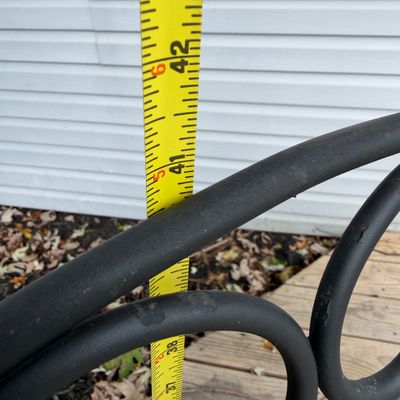 3-Piece Vintage Wrought Iron Patio Set + Umbrella Stand