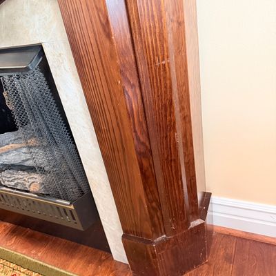 Real Flame by Jensen Model 5395 Fireplace Mantel & Gel Fuel Insert + 38 Cans Fuel