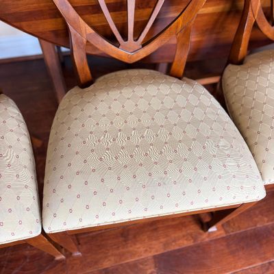 Ethan Allen American Classics Dining Set – Oval Table w 2 Folding Leaves, 6 Chairs, Pad & Cover