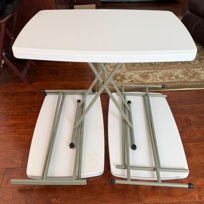 Set of 3 Everyday Home Folding Tables – Removable Legs