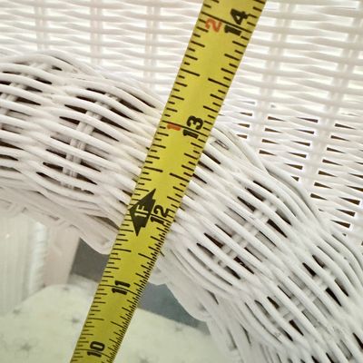 Wicker Glider Chair w Matching Decorative Mirror