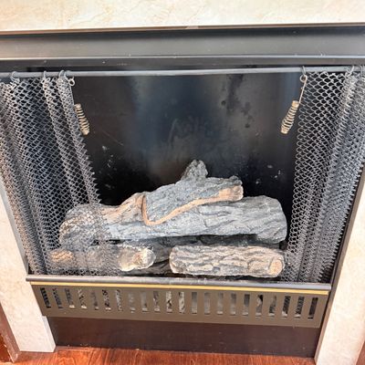 Real Flame by Jensen Model 5395 Fireplace Mantel & Gel Fuel Insert + 38 Cans Fuel