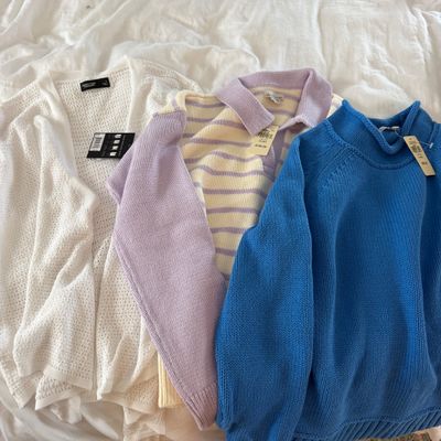 3 New w Tags Women’s Knits Sweaters - L.L. Bean, Simply Vera