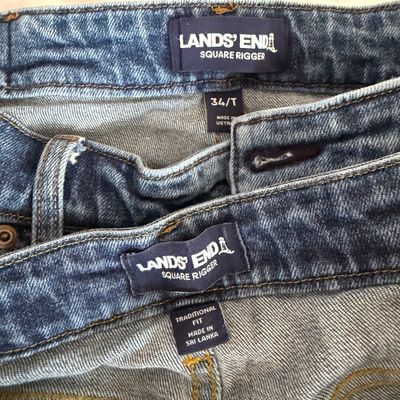 Lot of 8 Pairs of Men's Jeans Sz 34 - Lands End, Levis, Eddie Bauer