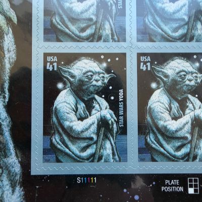 5 Full MINT Sheets 2007 STAR WARS YODA USPS Stamp Collection + First Day of Issue Cover
