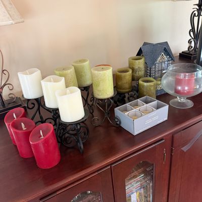 Large Decorative Candle Lot