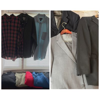 Mens Clothing Lot - Eddie Bauer, Lands End, Tommy Hilfiger, Oscar De La Renta