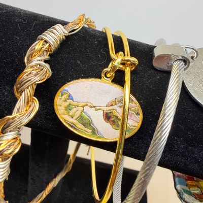 Mixed Costume Jewelry Lot - Bracelets, Necklaces, Ring, Watch, Pearls