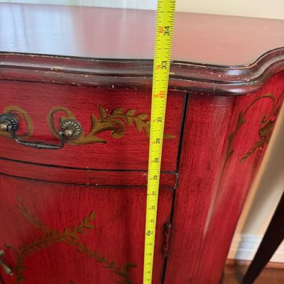 Pair of Vintage-Style Wood Accent Tables – Painted Cabinet & Drop-Front Desk