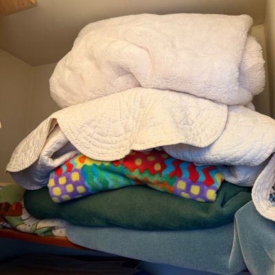 Huge Linens Lot - Comforters, Towels, Sheets, Blankets