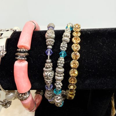 Mixed Costume Jewelry Lot - Bracelets, Necklaces, Ring, Watch, Pearls