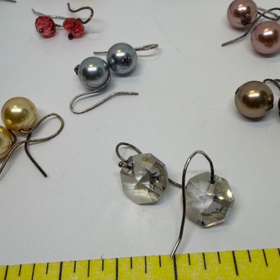 50 Pairs Earrings + Big Lot Assorted Stone & Glass Beads Jewelry Charms