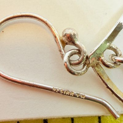 Sterling Silver Jewelry Lot - Earrings, Chain, Pendant