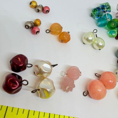50 Pairs Earrings + Big Lot Assorted Stone & Glass Beads Jewelry Charms