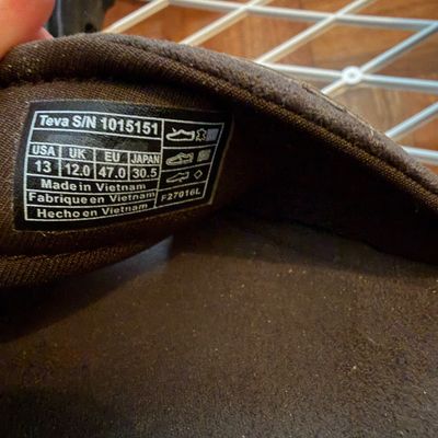 Mens Land's End Boots, Teva Sandals, Shoe Shine Kit, Plastic Shoe Shelf