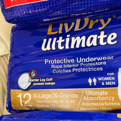 Lot of 13 New Packages of Adult Protective Garments – LivDry & Tranquility