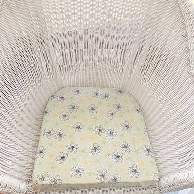 Wicker Glider Chair w Matching Decorative Mirror