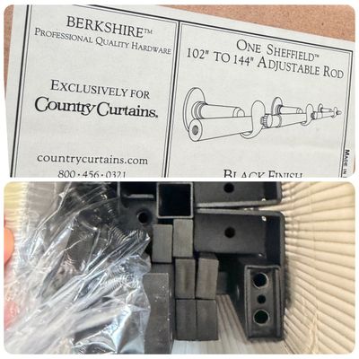Lot of 2 New in Box JETO Twin Bed Frame & Berkshire Curtain Rod