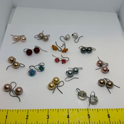 50 Pairs Earrings + Big Lot Assorted Stone & Glass Beads Jewelry Charms