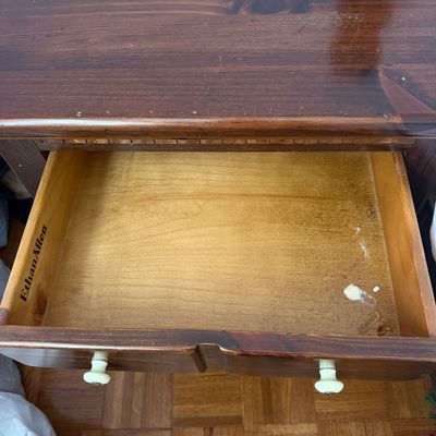 3-Piece Traditional Wood Furniture Lot – Ethan Allen Side Tables & Matching Cabinet