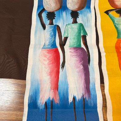 Sale Photo Thumbnail #84: A11-Paintings on rolled canvas from Ghana, Africa