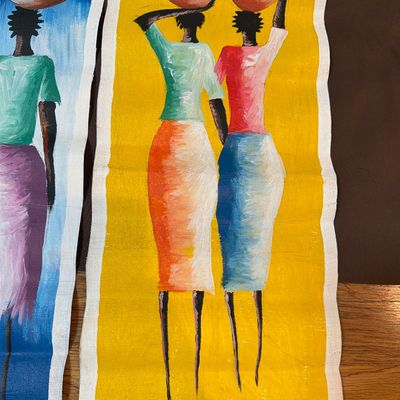 Sale Photo Thumbnail #85: A11-Paintings on rolled canvas from Ghana, Africa