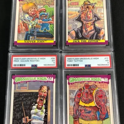 1986 Fleer Grossville High Cards, PSA Graded, 4 Total 