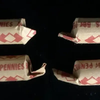 1940-P (28), 1944-P (33), 1946-P (29), & 1951-S (26) Partial Wheat Cent Rolls, 4 Total