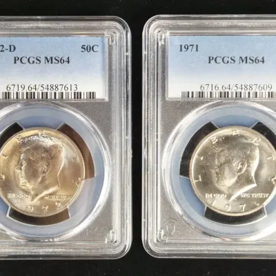 1971-P & 1972-D Kennedy Halves PCGS MS-64