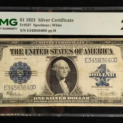 1923 $1.00 Silver Certificate Large Note PMG VF-25