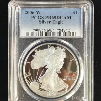 2006-W $1.00 1oz Pure Silver American Eagle Proof PCGS PR-69 DCAM