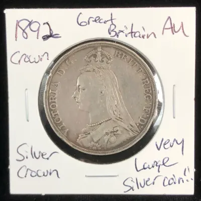 1892 Great Britain Silver 1 Crown 