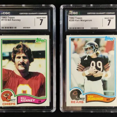 2 1982 Topps Football Cards CGC Graded