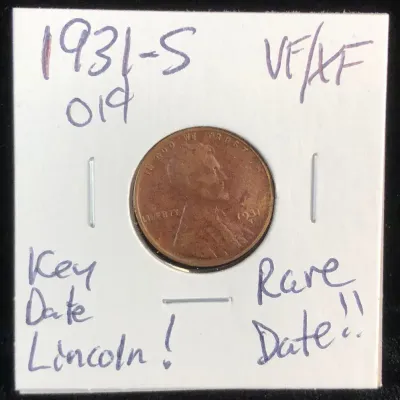 1931-S Key Date Lincoln Cent 