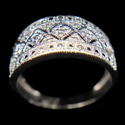 10K White Gold Diamond Ring NAGL #1108128