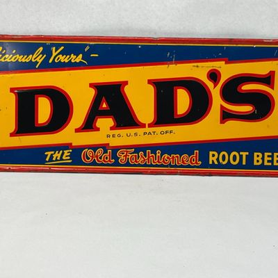 Dad's Root Beer Embossed Tin Litho Sign