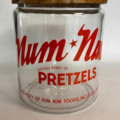 Num Num Foods Inc Advertising Glass Pretzel Jar