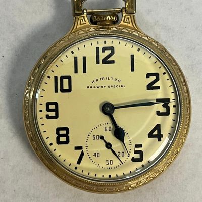 Hamilton 992B Railway 10K Pocket Watch