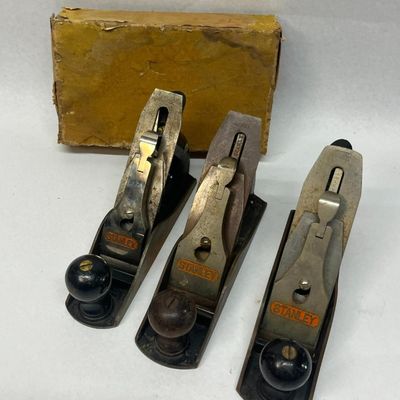 Trio Stanley Bailey No. 4 Planes w/ Box