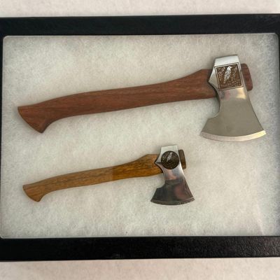 Pair Kelly Axe Black Raven Tribute Axes