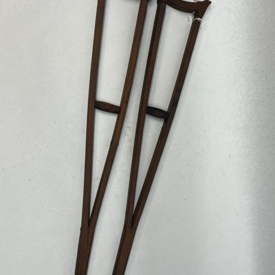 Pair Wood Split-Frame Axillary Crutches