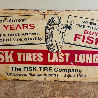 Fisk Tire Company Advertising Sign