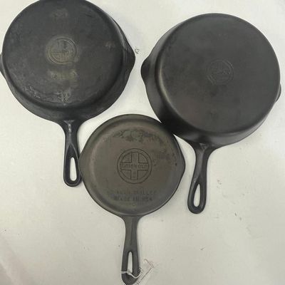Griswold Small Logo Cast Iron Skillets