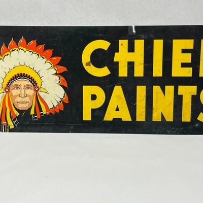 Chief Paints Metal Sign w/ Imprint