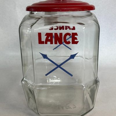Lance 8-Sided Glass Cracker Jar w/ Lid