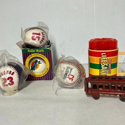 Baseballs, Deka Mug & Iron Streetcar