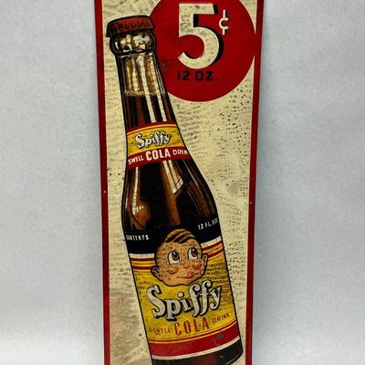 Spiffy Cola Tin Sign, Permanent Sign Co