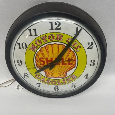 Pam Clock Co. Shell Oil & Gas Clock